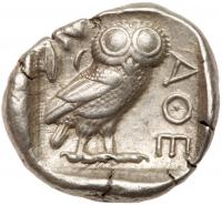 Athens. AR Tetradrachm, Circa 454-404 BC. ( 24.5mm, 17.13g, 3h) - 2