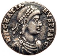 Roman Empire. Gratian, 367-383 AD. AR Siliqua (15.4mm, 2.1g) Fine