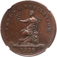 British Guiana. Stiver Token, 1838