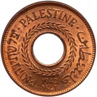 Palestine. 5 Mils, 1942