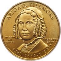 $10.00 2010-W Abigail Fillmore Gold Â½ ozt PCGS MS70