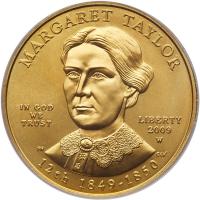 $10.00 2009-W Margaret Taylor Gold Â½ ozt PCGS MS70