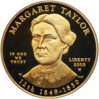 $10.00 2009-W Margaret Taylor Gold Â½ ozt PCGS PF70 DC