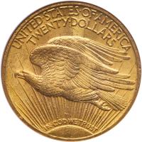 1908 $20 St. Gaudens. Motto NGC MS63 - 2