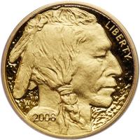 2008-W American Buffalo $10 Gold Coin Proof Gold Buffalo Â¼ ozt PCGS PF69 DC