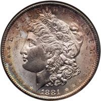 1881-S Morgan $1 NGC MS66