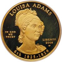 $10.00 2008-W Louisa Adams Gold Â½ ozt PCGS PF70 DC