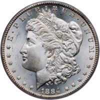 1884-CC Morgan $1 PCGS MS65