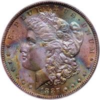 1887 Morgan $1 PCGS MS65