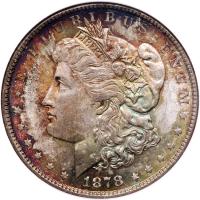 1878 Morgan $1. 8 Tail Feathers NGC MS65