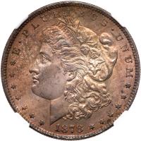 1878 Morgan $1. 7 Tail Feathers, Rev of 1879 NGC MS63