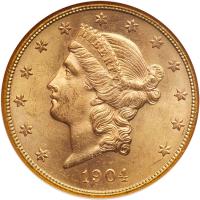 1904-S $20 Liberty NGC MS64