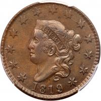 1819/8 Coronet Head 1C PCGS MS63 BR