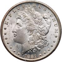 1881-CC Morgan $1 PCGS MS64