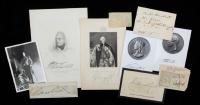 Royals: George III, William IV, Queen Victoria, Albert Prince Consort and Ten (10) 18th-19th Century Earls; Autographs/Manuscrip