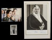 Middle East Leaders Three Signed Photos: Saudi Arabia -King Faisal bin Abdulaziz, Ahmed Zaki Yamani. Iran- Abolhassan Banisadr