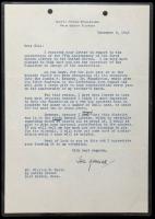 Kennedy, John Fitzgerald: TLS Dated December 9, 1946 on his Palm Beach, Florida Address