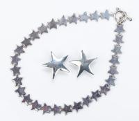"The Stars At Night" Sterling Silver Collection: 18" Necklace and Matching Earrings