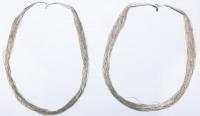 Two (2) Liquid Sterling Silver Necklaces: Both 50 Strands and 30" in Length.