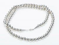 Lovely Sterling Silver Bead Necklace, Great Southwest Look