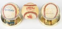 Los Angeles Dodgers: Two Team Signed Balls 1977-78 and One Unsigned Official 75th World Series Rawlings Baseball