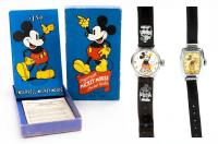 Mickey Mouse Vintage Original 1933 and 1937 Watches plus a Vintage Original 1933-34 Box for the Pocket Watch