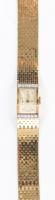 Dazzling Lady's Italian, 14K Yellow Gold and Diamond Bracelet Watch