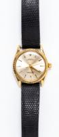 Men's Vintage 14K Yellow Gold Rolex Oyster Perpetual ca. 1960s Model 1005 with Original Lizard Band in Very Fine, Pre-Owned Cond