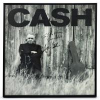 Johnny Cash Signed Album Poster from 1994, CASH