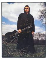 Inscribed and Signed Photo by Johnny Cash, Famous Color Photo Used for CASH Album and other Publicity Material