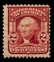 1908 2Â¢ Washington With "Gash On Face" Variety