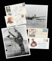 Collection of Signed Photos by Paul Tibbets, Charles W. Sweeny and Signed Covers by Fellow Bombadiers