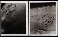 Apollo 12 Prime and Backup Lunar Landing Site Crew Signed 8x10 B&W Photos