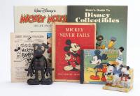 Fine Collection of Vintage Disney Collectibles ca. 1930s and Publications Including Bisque Toothbrush Holder and Large Rubber Mi