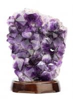 Fine Amethyst Cluster Crystal Quartz from Southern Brazil, Deep Purple Color Plus Three (3) Small Quartz Specimens.