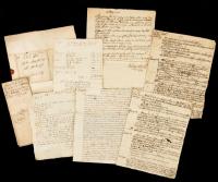 Collection of 75 Manuscripts, Documents, Land Grants, Receipts, and Indentures, 18th and 19th Century