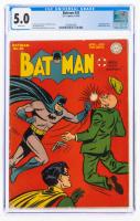 Batman No.28 D.C. Comics 1945 CGC 5.0 white pages.