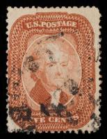 5Â¢ brick red, type I Used Stamp