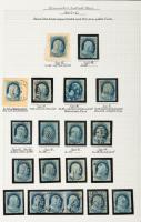 1857 1Â¢ Blue Type II & V Collection