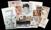 Mickey Mantle Collection: Topps Mini-Posters, Stickers, Mantle Day Program, Aurora Vision Recording and 20 Vintage Re-Strike 8x1