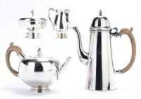 Stylish, Vintage 4 Piece Sterling Silver Tea Set by James Robinson Inc. of New York, Made in England