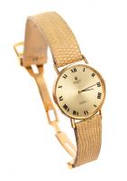 Men's or Lady's Vintage Rolex Cellini in 18K Yellow Gold with a Cartier Band Stamped 18K Cartier on the Large Fold Over Clasp