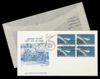 John Glenn Signed Mercury Stamp First Day Of Issue Mercury-Atlas 6 Launch Cover