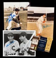 Rare Mickey Mantle Matchbook Covers Including Near Mint, 1960 Holiday Inn and Three Autographed Photos, Two by Bob Feller One by
