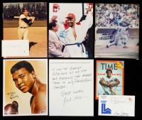 Collection of Signed Photos by Acclaimed Athletes: Muhammad Ali, Floyd Patterson, Willie Mays, Phil Rizzuto, Red Holzman, George