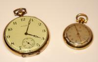 Two Pocket Watches: Lady's Exacta Pendant Pocket Watch in 14K Gold Case, One Howard Pocket Watch w/ Keystone Pated Case