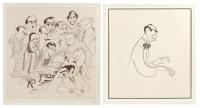 Hirschfeld, Al. (Two Signed Lithographs) "Great Songwriters" and "Vladimir Horowitz" Limited Signed Editions
