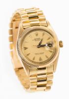 Men's 18K Yellow Gold Rolex Oyster Perpetual Datejust Model 6605