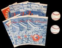 East Coast Baseball: Individually Signed Balls By Duke Snider and Ralph Branca plus Eight Yankees Programs: ca. 1950