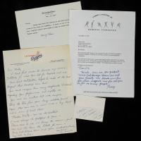 Monty Hall Collection: Two Letters by Tommy Lasorda, One Handwritten, A Note to Marilyn Hall by Steve Garvey. and TLS by Murray